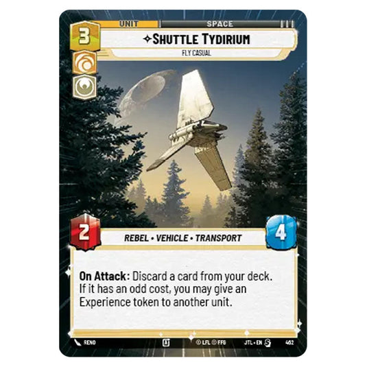 Shuttle Tydirium Fly Casual Special card from the Star Wars Unlimited set Jump to Lightspeed