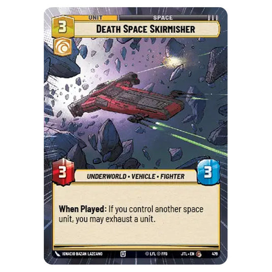 Death Space Skirmisher Common card from the Star Wars Unlimited set Jump to Lightspeed