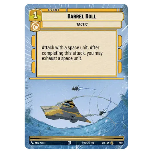 Barrel Roll Common card from the Star Wars Unlimited set Jump to Lightspeed