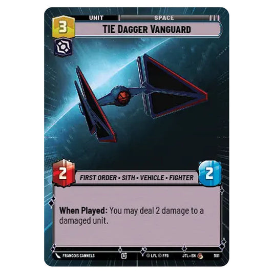 TIE Dagger Vanguard Common card from the Star Wars Unlimited set Jump to Lightspeed