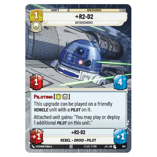 R2-D2 Artooooooooo! Uncommon card from the Star Wars Unlimited set Jump to Lightspeed