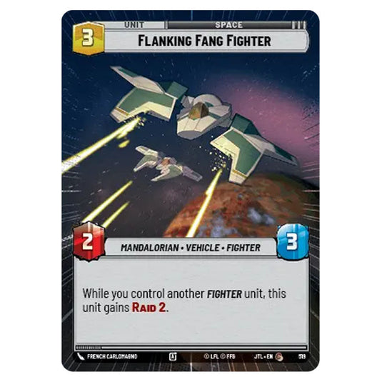 Flanking Fang Fighter Common card from the Star Wars Unlimited set Jump to Lightspeed