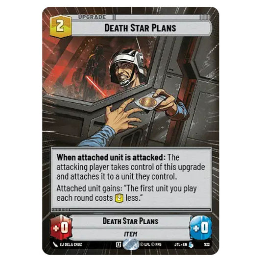 Death Star Plans Legendary card from the Star Wars Unlimited set Jump to Lightspeed