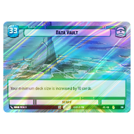 Data Vault Rare card from the Star Wars Unlimited set Jump to Lightspeed
