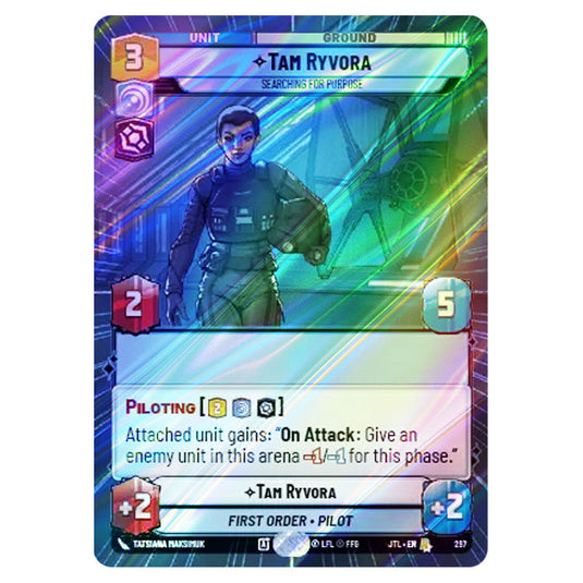 Tam Ryvora Searching For Purpose Rare card from the Star Wars Unlimited set Jump to Lightspeed