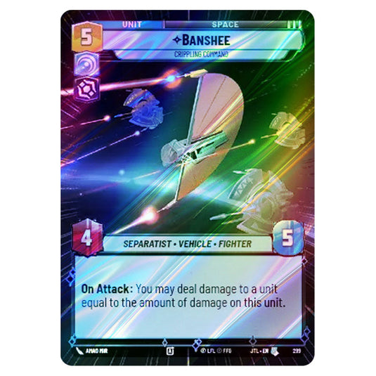 Banshee Crippling Command Uncommon card from the Star Wars Unlimited set Jump to Lightspeed