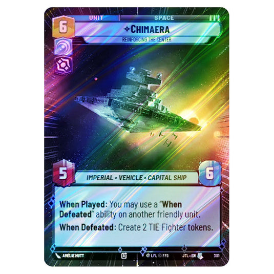 Chimaera Reinforcing the Center Uncommon card from the Star Wars Unlimited set Jump to Lightspeed