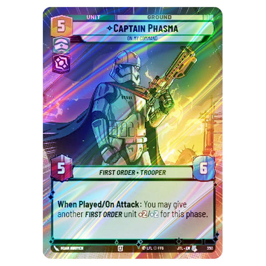 Captain Phasma On My Command Uncommon card from the Star Wars Unlimited set Jump to Lightspeed