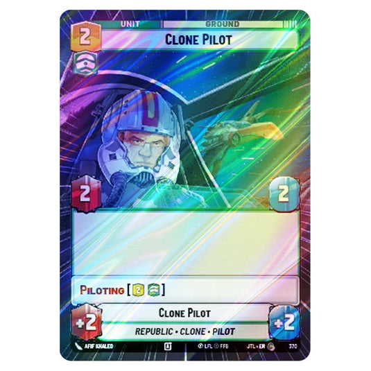 Clone Pilot Common card from the Star Wars Unlimited set Jump to Lightspeed