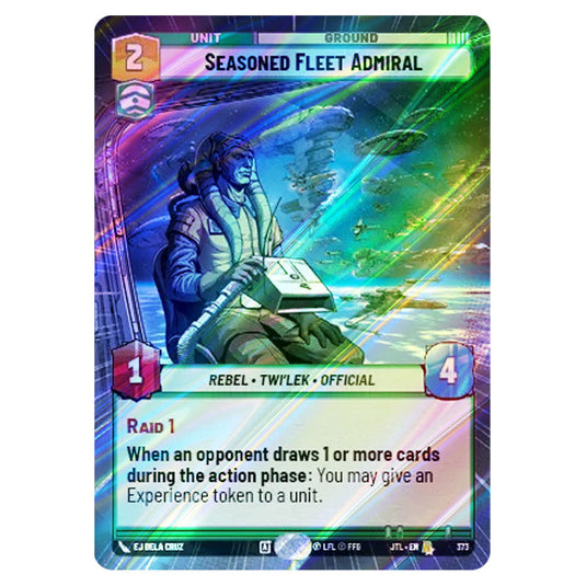 Seasoned Fleet Admiral Rare card from the Star Wars Unlimited set Jump to Lightspeed