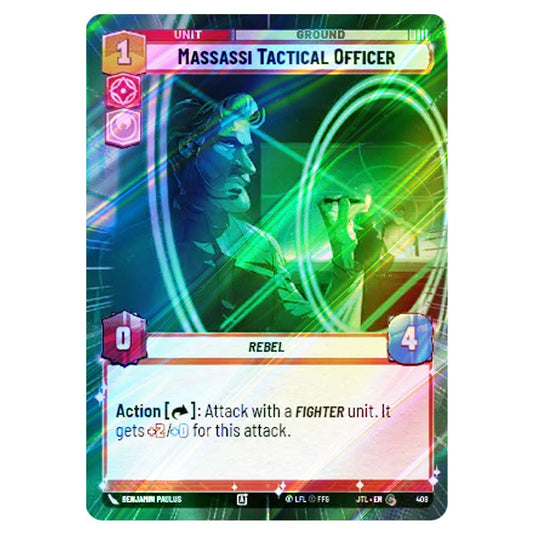 Massassi Tactical Officer Common card from the Star Wars Unlimited set Jump to Lightspeed