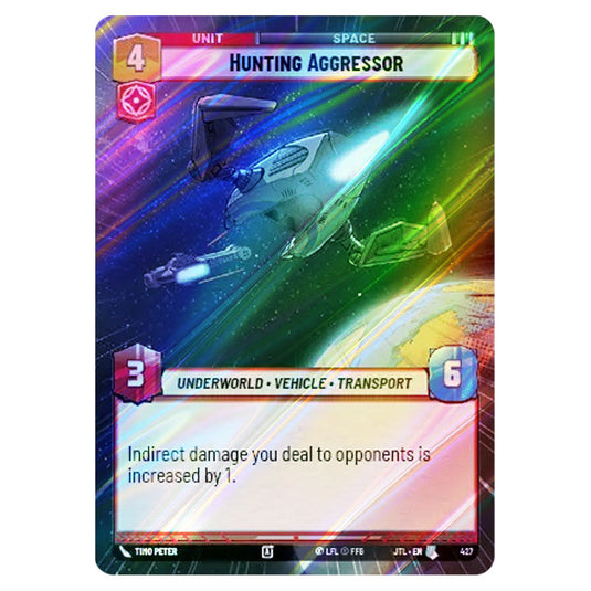Hunting Aggressor Uncommon card from the Star Wars Unlimited set Jump to Lightspeed
