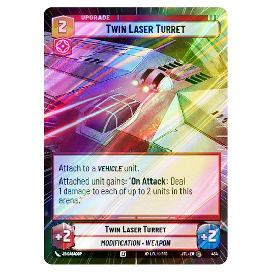 Twin Laser Turret Common card from the Star Wars Unlimited set Jump to Lightspeed