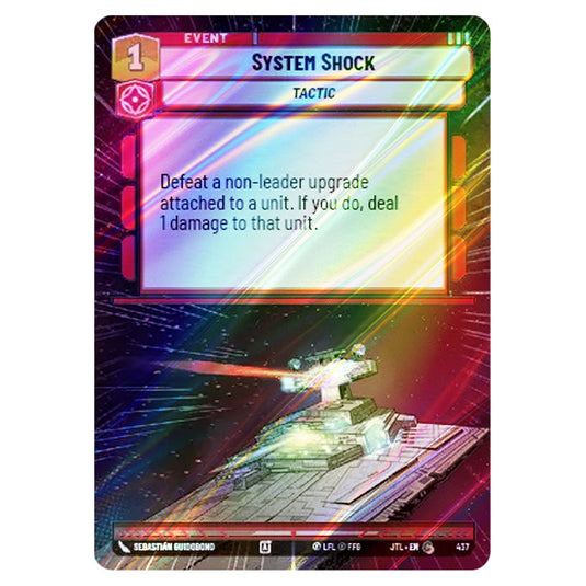 System Shock Common card from the Star Wars Unlimited set Jump to Lightspeed