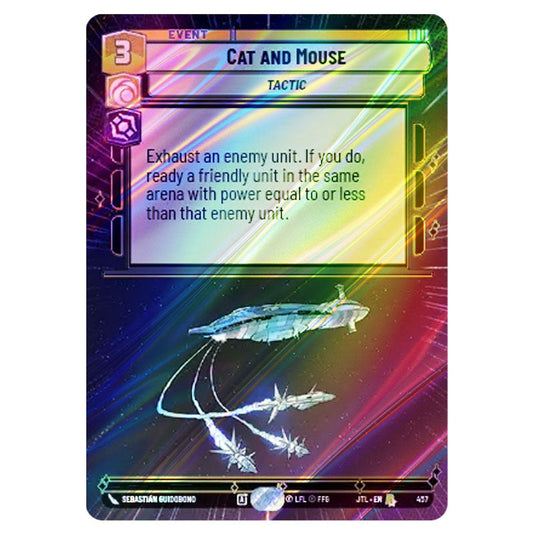Cat and Mouse Rare card from the Star Wars Unlimited set Jump to Lightspeed