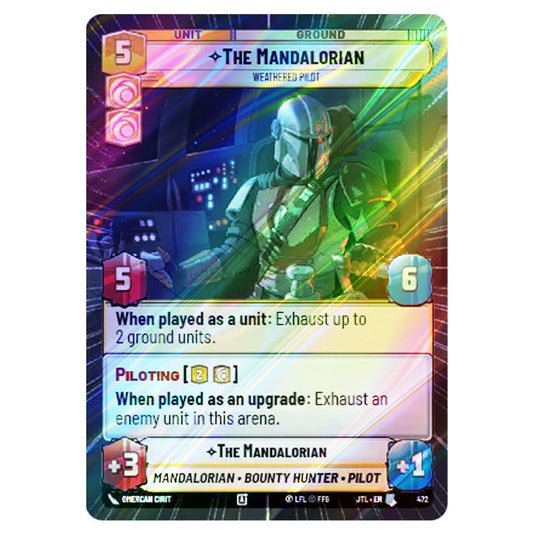 The Mandalorian Weathered Pilot Uncommon card from the Star Wars Unlimited set Jump to Lightspeed