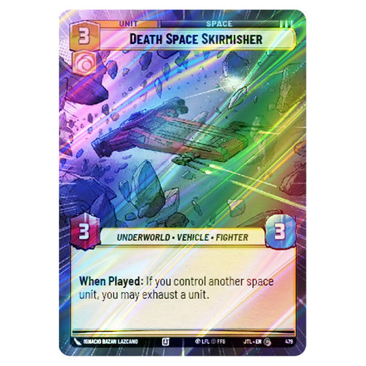 Death Space Skirmisher Common card from the Star Wars Unlimited set Jump to Lightspeed