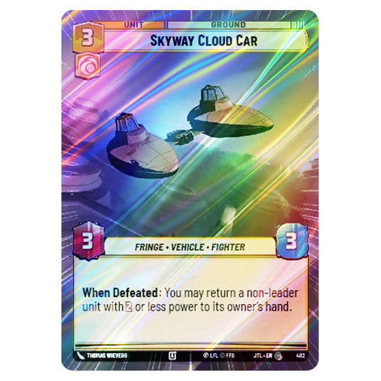 Skyway Cloud Car Common card from the Star Wars Unlimited set Jump to Lightspeed