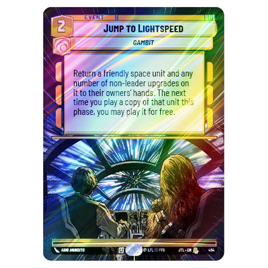 Jump to Lightspeed Rare card from the Star Wars Unlimited set Jump to Lightspeed