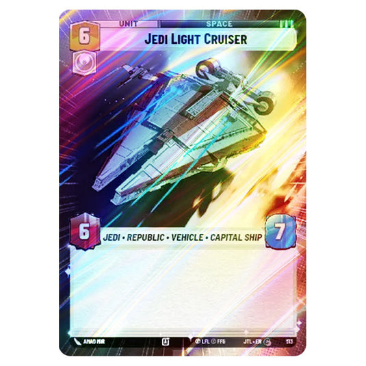 Jedi Light Cruiser Common card from the Star Wars Unlimited set Jump to Lightspeed