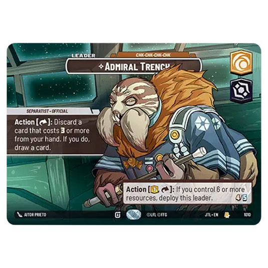 Admiral Trench Chk-chk-chk-chk Rare card from the Star Wars Unlimited set Jump to Lightspeed