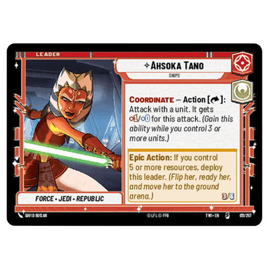 Star Wars Unlimited - Twilight of the Republic - Ahsoka Tano Snips (Special) - 011/257