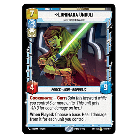 Star Wars Unlimited - Twilight of the Republic - Luminara Unduli Soft-Spoken Master (Rare) - 050/257