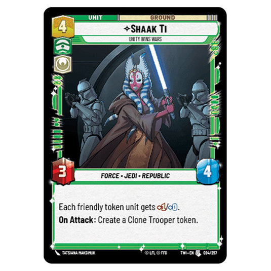 Star Wars Unlimited - Twilight of the Republic - Shaak Ti Unity Wins Wars (Uncommon) - 094/257