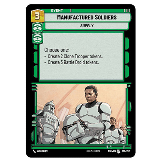 Star Wars Unlimited - Twilight of the Republic - Manufactured Soldiers (Uncommon) - 102/257