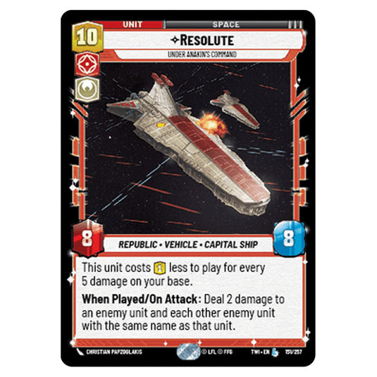 Star Wars Unlimited - Twilight of the Republic - Resolute Under Anakin's Command (Legendary) - 151/257