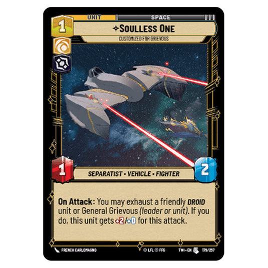 Star Wars Unlimited - Twilight of the Republic - Soulless One Customized for Grievous (Uncommon) - 179/257