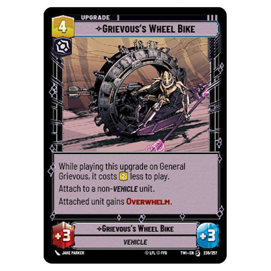 Star Wars Unlimited - Twilight of the Republic - Grievous's Wheel Bike (Special) - 236/257