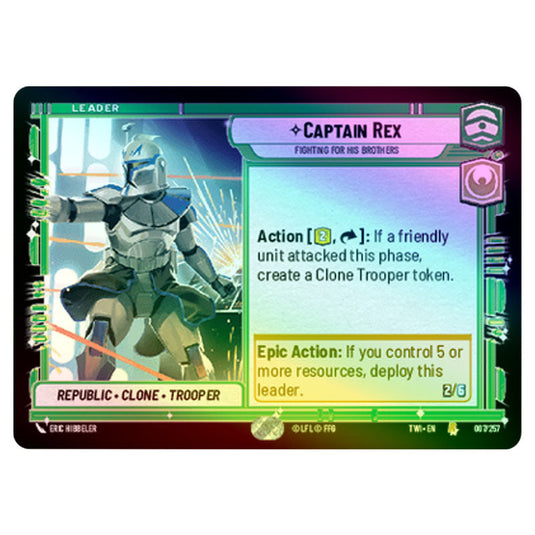 Star Wars Unlimited - Twilight of the Republic - Captain Rex Fighting For His Brothers (Rare) - 007/257 (Foil)