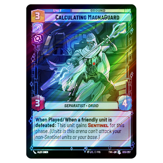 Star Wars Unlimited - Twilight of the Republic - Calculating MagnaGuard (Uncommon) - 033/257 (Foil)