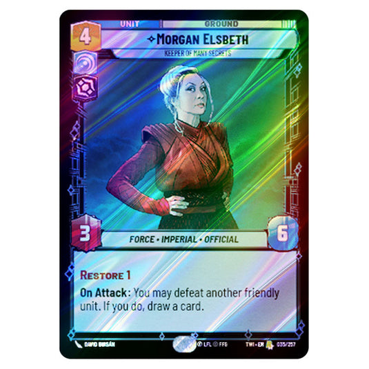 Star Wars Unlimited - Twilight of the Republic - Morgan Elsbeth Keeper of Many Secrets (Rare) - 035/257 (Foil)