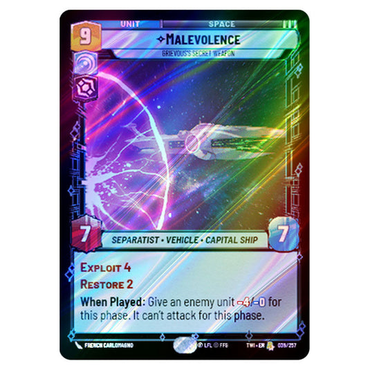 Star Wars Unlimited - Twilight of the Republic - Malevolence Grievous's Secret Weapon (Rare) - 039/257 (Foil)