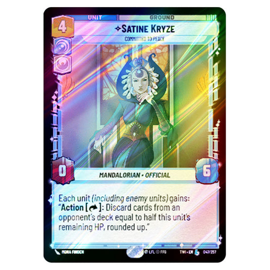 Star Wars Unlimited - Twilight of the Republic - Satine Kryze Committed to Peace (Legendary) - 047/257 (Foil)