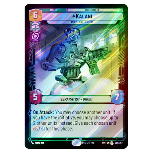 Star Wars Unlimited - Twilight of the Republic - Kalani Analytical General (Rare) - 085/257 (Foil)
