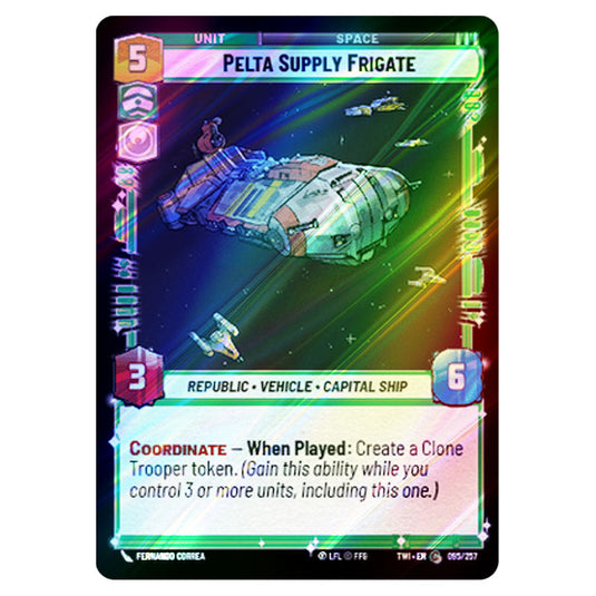 Star Wars Unlimited - Twilight of the Republic - Pelta Supply Frigate (Common) - 095/257 (Foil)