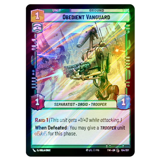 Star Wars Unlimited - Twilight of the Republic - Obedient Vanguard (Common) - 104/257 (Foil)