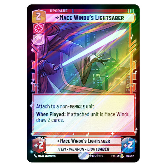 Star Wars Unlimited - Twilight of the Republic - Mace Windu's Lightsaber (Rare) - 152/257 (Foil)