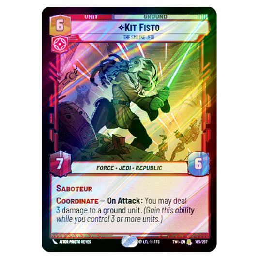 Star Wars Unlimited - Twilight of the Republic - Kit Fisto The Smiling Jedi (Rare) - 165/257 (Foil)