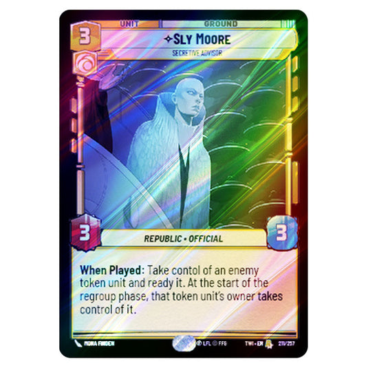 Star Wars Unlimited - Twilight of the Republic - Sly Moore Secretive Advisor (Rare) - 211/257 (Foil)