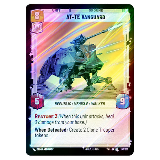Star Wars Unlimited - Twilight of the Republic - AT-TE Vanguard (Uncommon) - 247/257 (Foil)