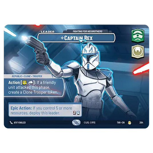 Star Wars Unlimited - Twilight of the Republic - Captain Rex Fighting For His Brothers (Rare) - 264/257 (Showcase)