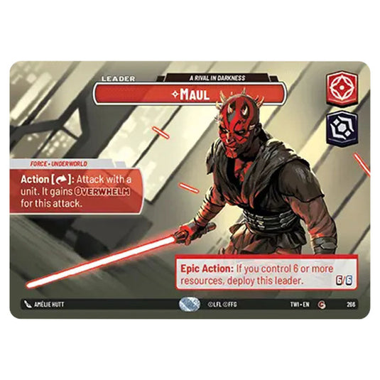 Star Wars Unlimited - Twilight of the Republic - Maul A Rival in Darkness (Common) - 266/257 (Showcase)