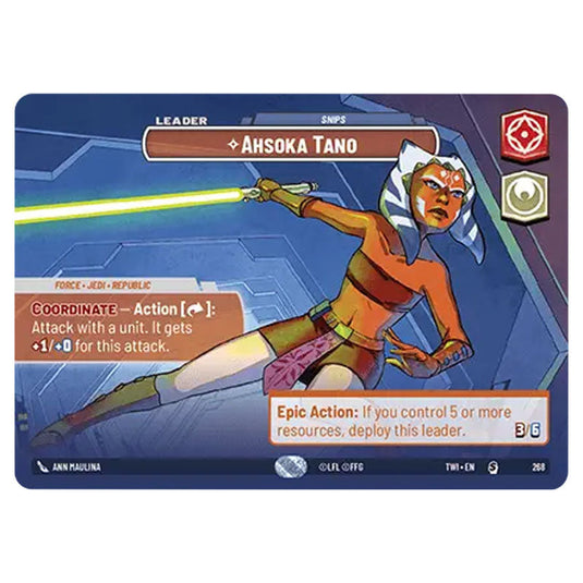 Star Wars Unlimited - Twilight of the Republic - Ahsoka Tano Snips (Special) - 268/257 (Showcase)