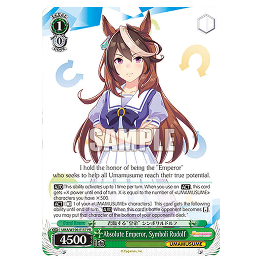 Absolute Emperor, Symboli Rudolf UMA/W106-E157 card from the Weiss Schwarz set Umamusume: Pretty Derby