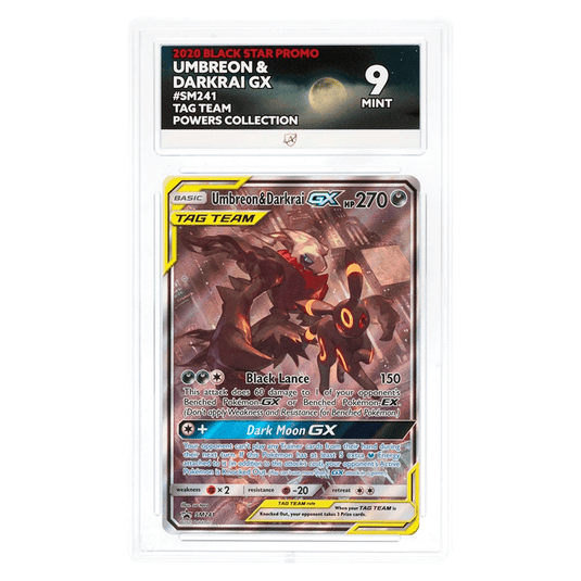 Pokemon - Black Star Promo - Umbreon & Darkrai GX - SM241 (ACE 9 Graded Slab)