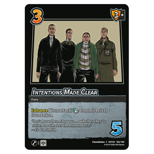 Intentions Made Clear card from the Attack on Titan set Origins of Power C 02 168/186